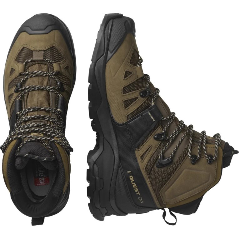 Botas Montaña Salomon Quest 4 GTX Hombre Verde Oliva | MX LOYU192